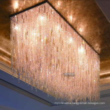 modern light Large crystal chandelier for hotel lobby and corridor cristal interior lighting
